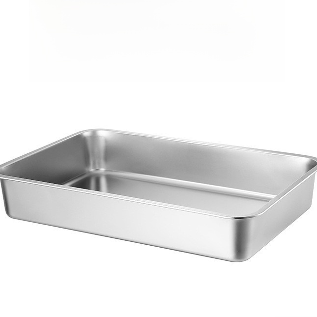 Steel Square Tray with Lid for Commercial Use