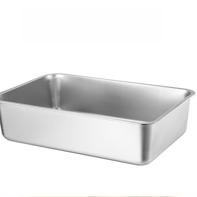 Steel Square Tray with Lid for Commercial Use