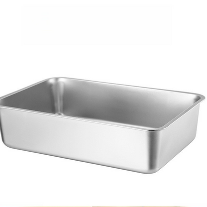 Steel Square Tray with Lid for Commercial Use