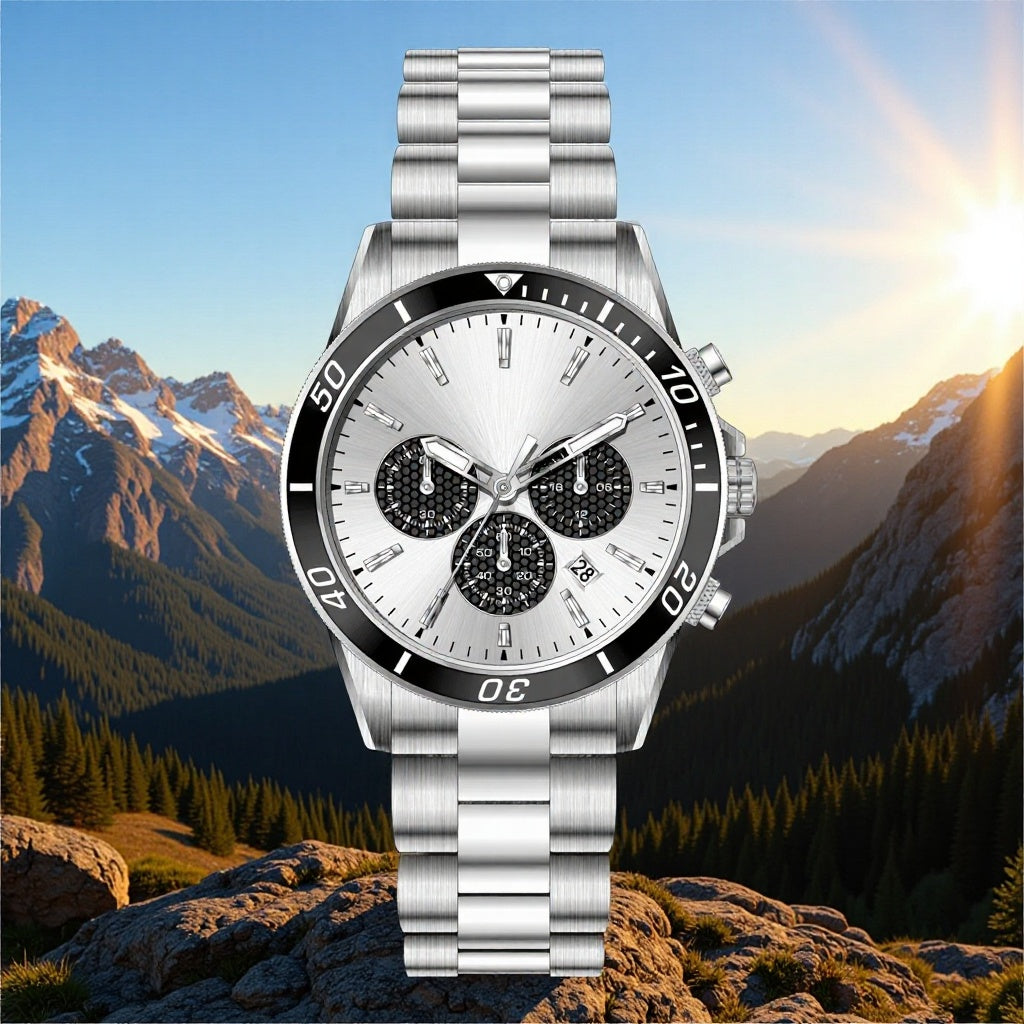 Steel strap watch