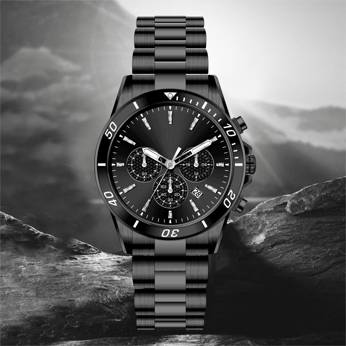Steel strap watch