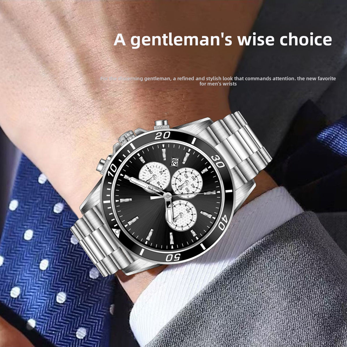 Steel strap watch