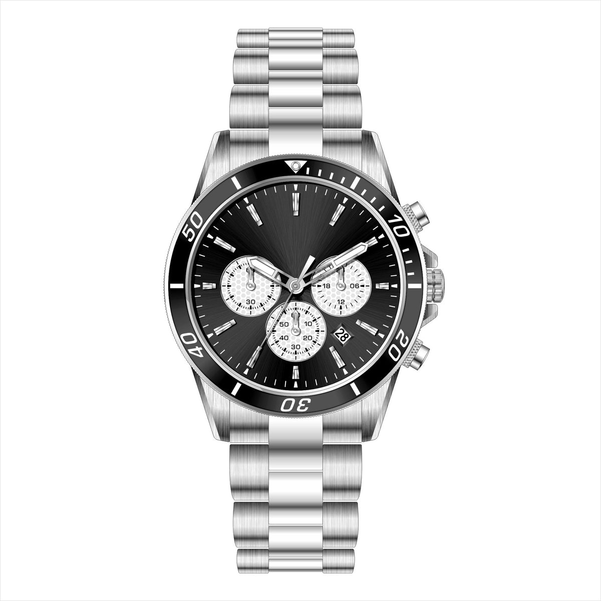 Steel strap watch