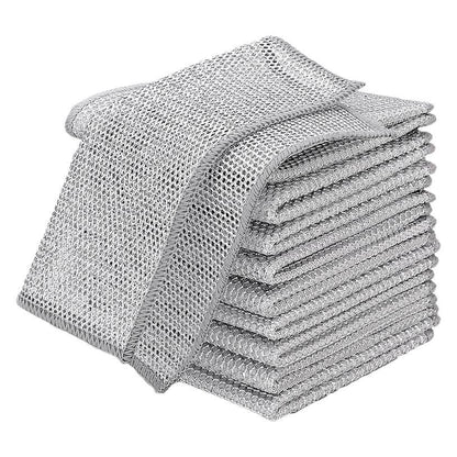 Steel wire dishwashing cloth double-sided silver cloth