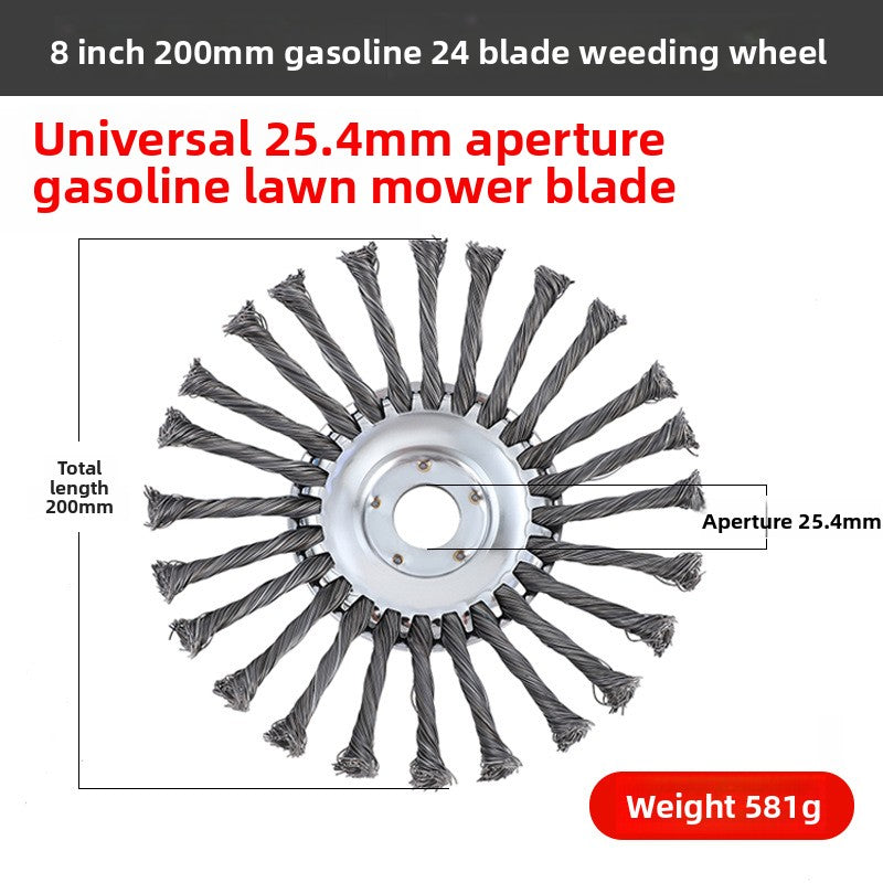 Steel Wire Weeding Wheel Lawn Mower Head
