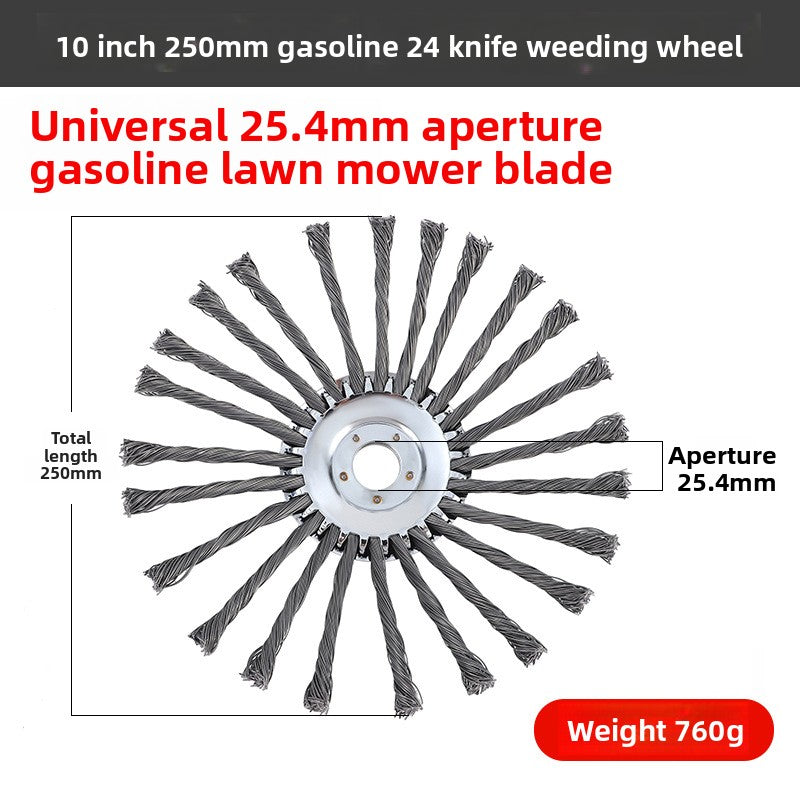 Steel Wire Weeding Wheel Lawn Mower Head