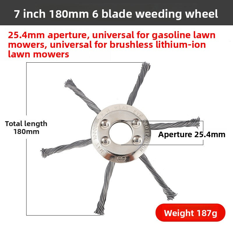 Steel Wire Weeding Wheel Lawn Mower Head