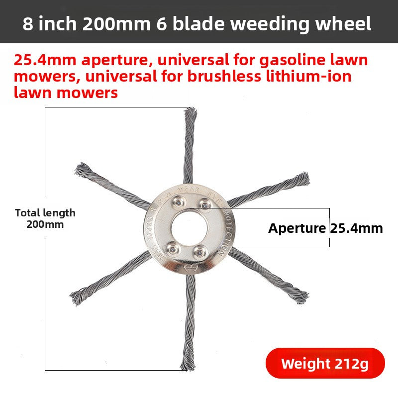 Steel Wire Weeding Wheel Lawn Mower Head
