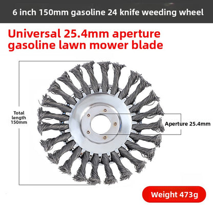 Steel Wire Weeding Wheel Lawn Mower Head