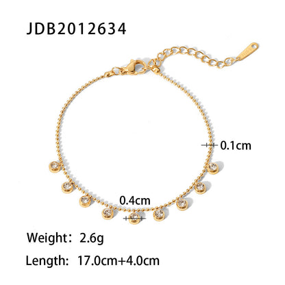 Steel Zircon Pendant Necklace