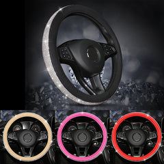 Black leather white diamond