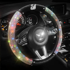 White Diamond Flash Steering Wheel Cover Default