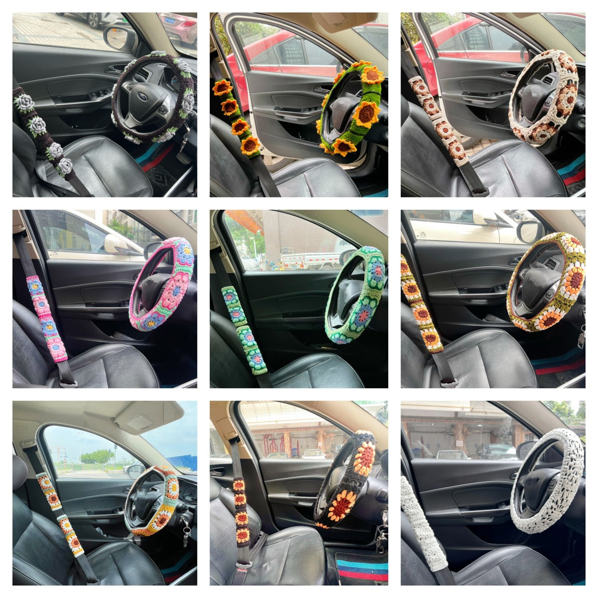 Steering wheel cover warm seat belt cover