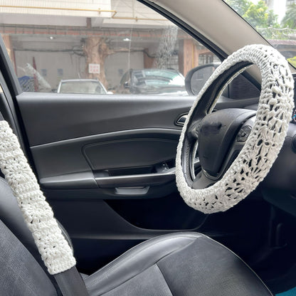 Steering wheel cover warm seat belt cover