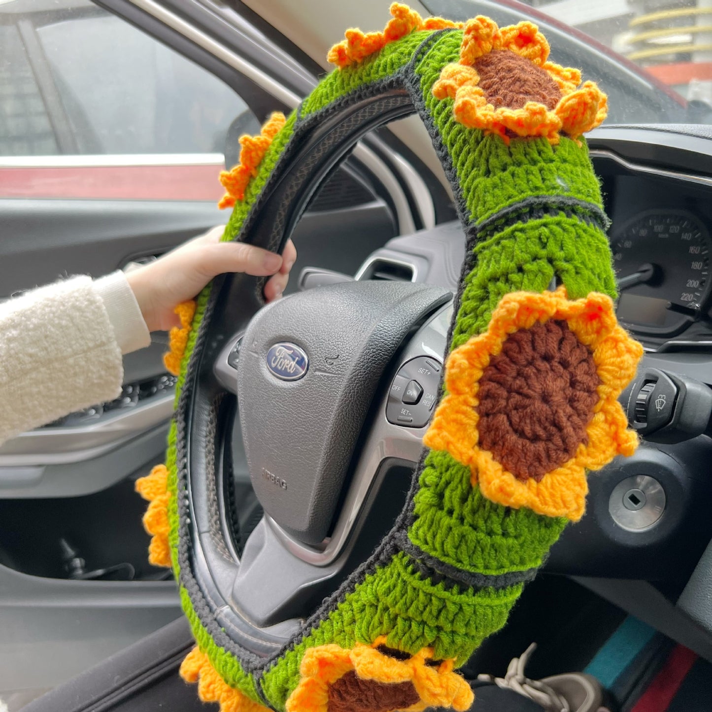 Steering wheel cover warm seat belt cover