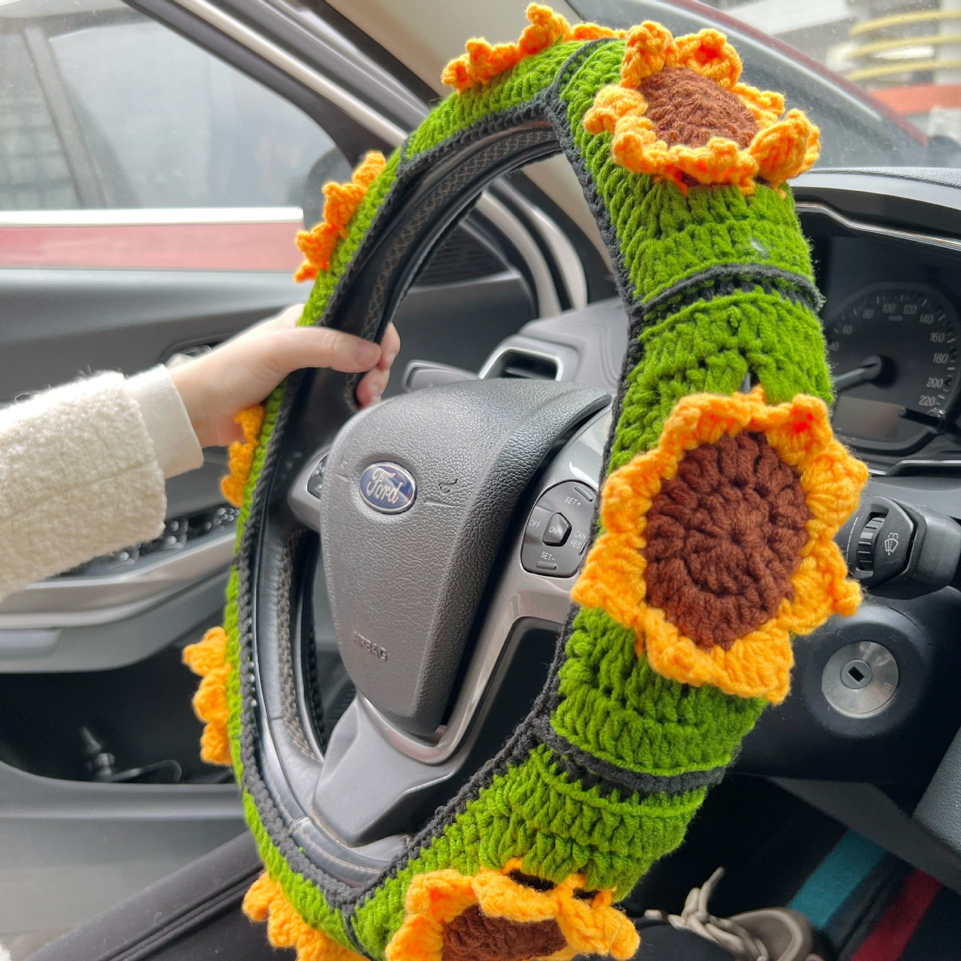 Steering wheel cover warm seat belt cover