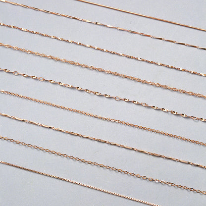 Sterling Silver 925 Plated 18K Gold Women's Snake Bone Chain Necklace
