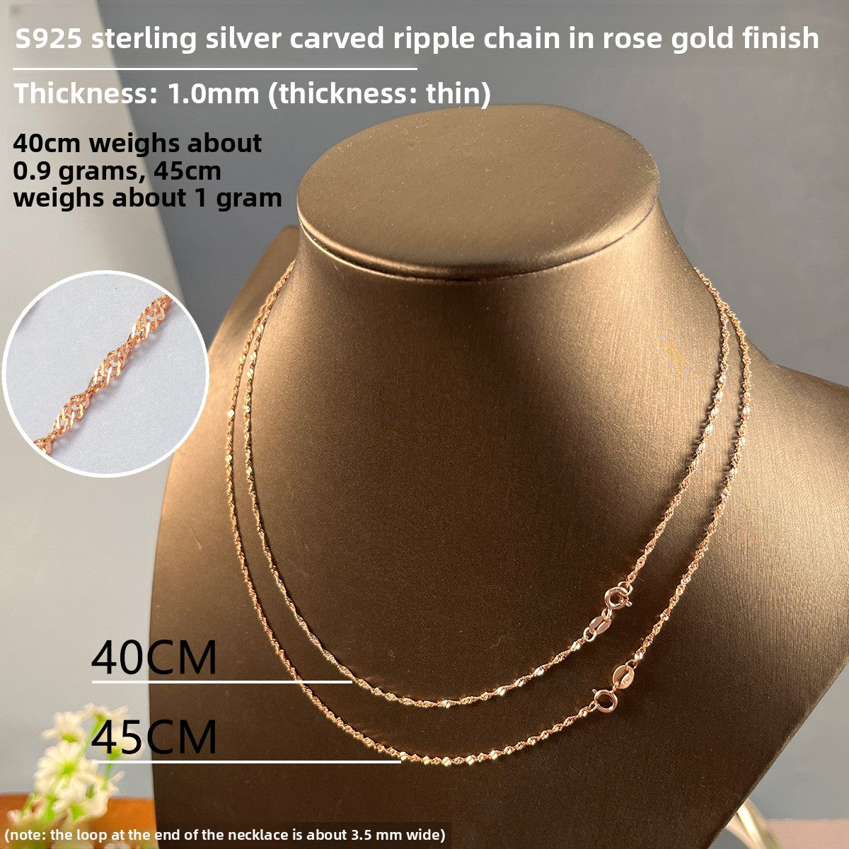 Sterling Silver 925 Plated 18K Gold Women's Snake Bone Chain Necklace