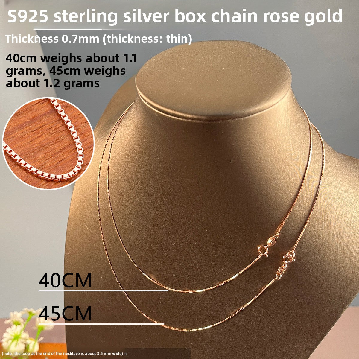 Sterling Silver 925 Plated 18K Gold Women's Snake Bone Chain Necklace