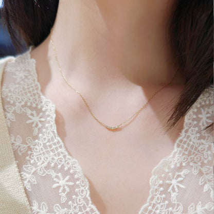 Sterling Silver Collarbone Necklace for Women