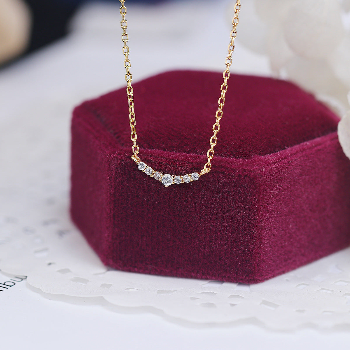 Sterling Silver Collarbone Necklace for Women