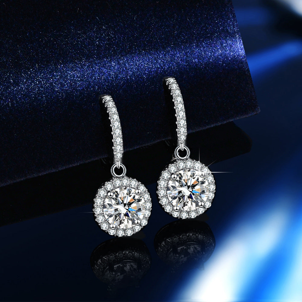 Sterling Silver Earrings for Women – Classic Round Hoop Earrings, 1-Carat