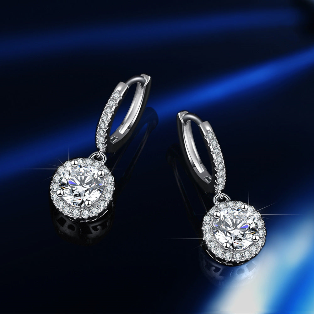 Sterling Silver Earrings for Women – Classic Round Hoop Earrings, 1-Carat