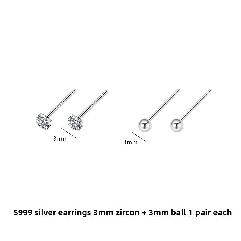 Sterling Silver Earrings for Women, Hypoallergenic Studs and Ear Sticks