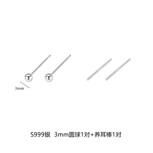 Sterling Silver Earrings for Women, Hypoallergenic Studs and Ear Sticks