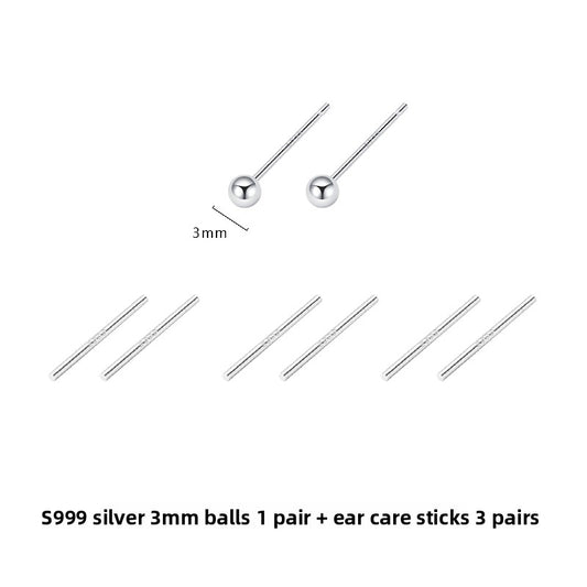 Sterling Silver Earrings for Women, Hypoallergenic Studs and Ear Sticks