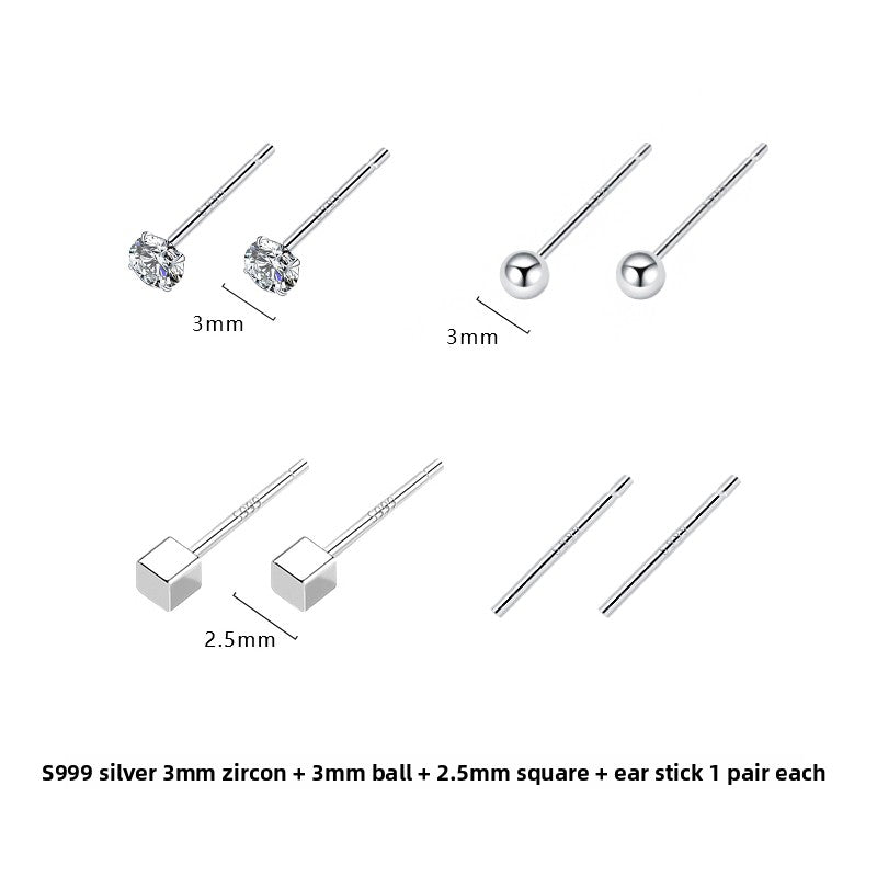 Sterling Silver Earrings for Women, Hypoallergenic Studs and Ear Sticks