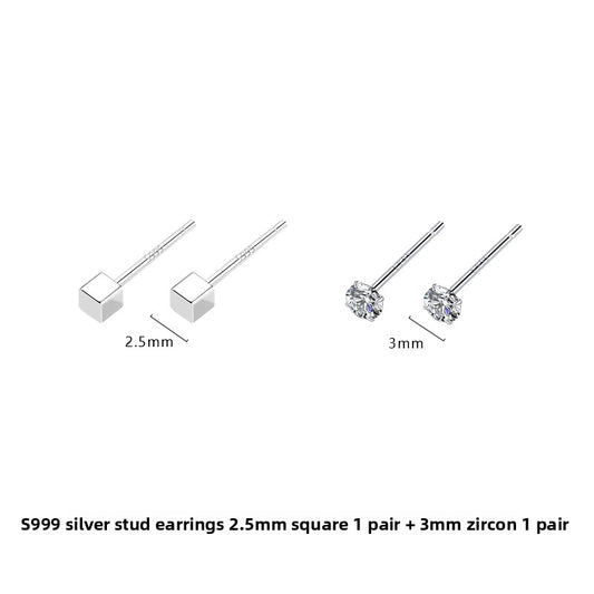 Sterling Silver Earrings for Women, Hypoallergenic Studs and Ear Sticks
