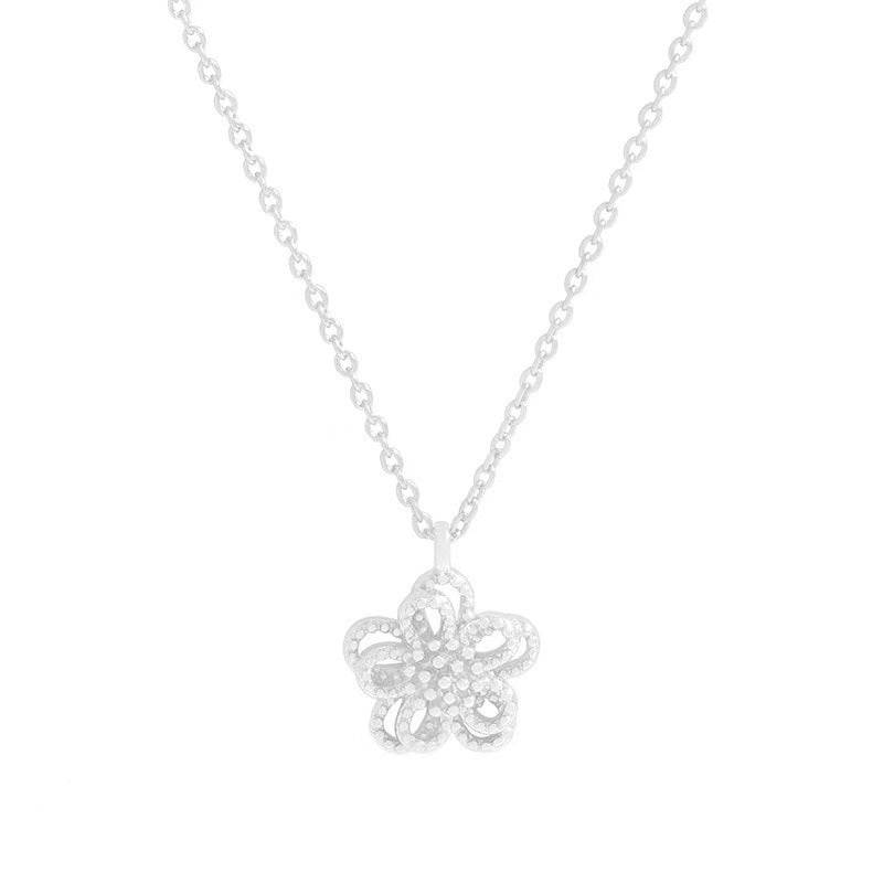 Sterling Silver Flower Necklace