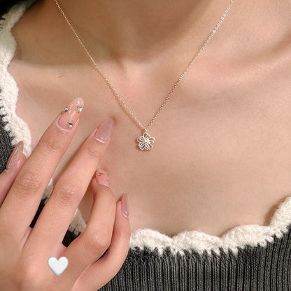 Sterling Silver Flower Necklace