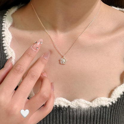 Sterling Silver Flower Necklace