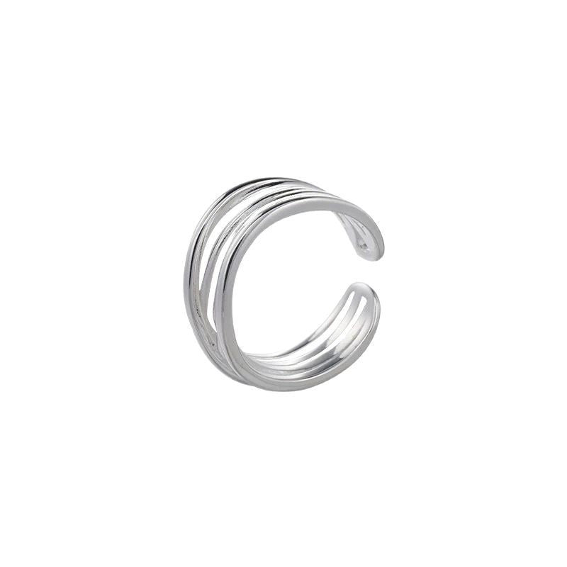 Sterling Silver Geometric Opening Ring