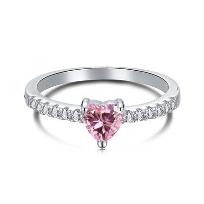 Sterling Silver Geometric Zircon Ring