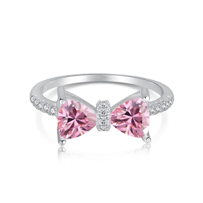 Sterling Silver Geometric Zircon Ring