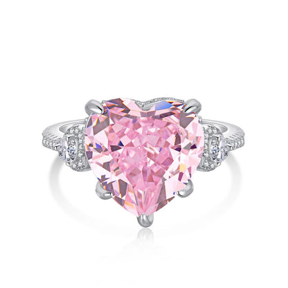 Sterling Silver Geometric Zircon Ring