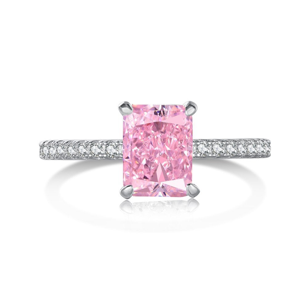 Sterling Silver Geometric Zircon Ring