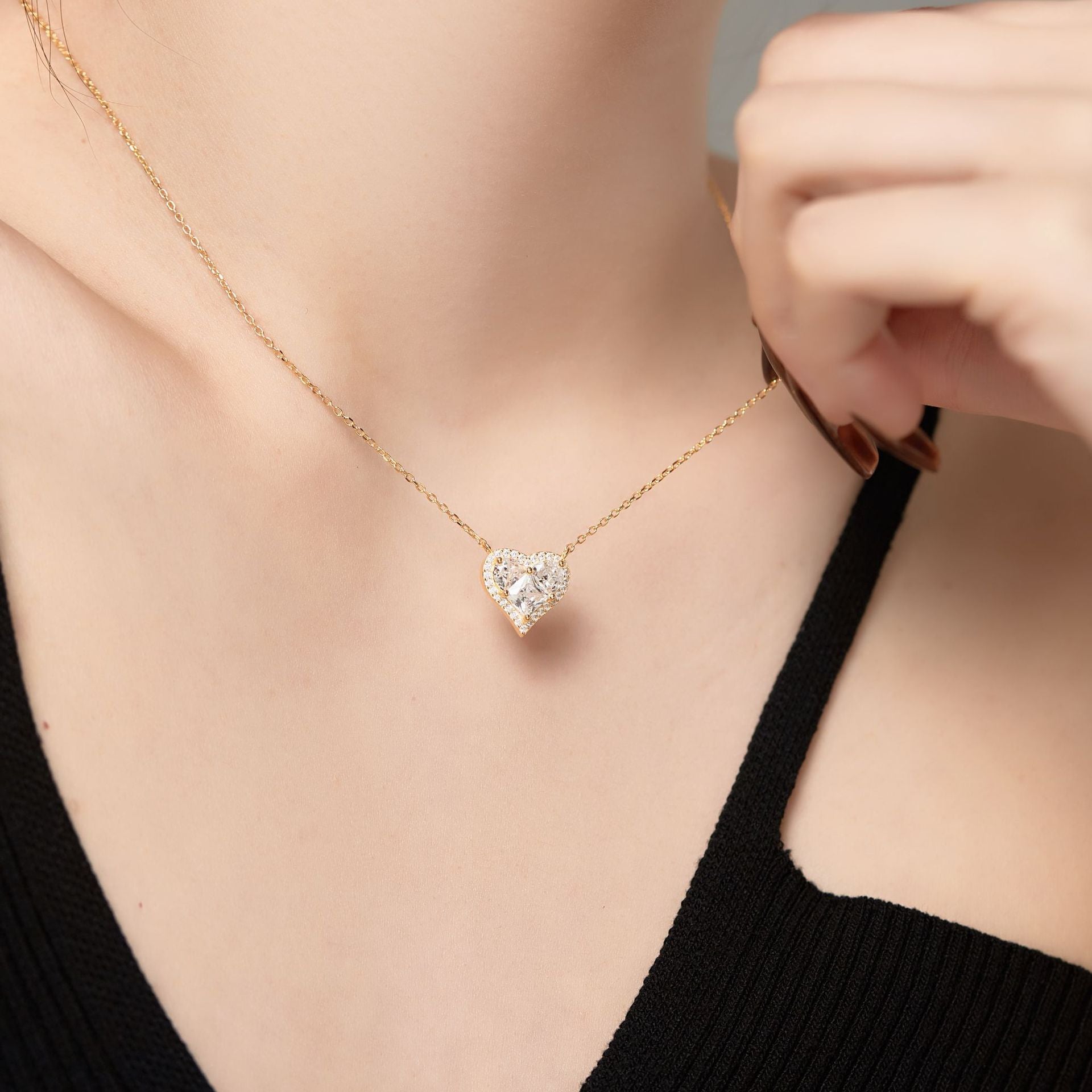 Sterling silver heart necklace