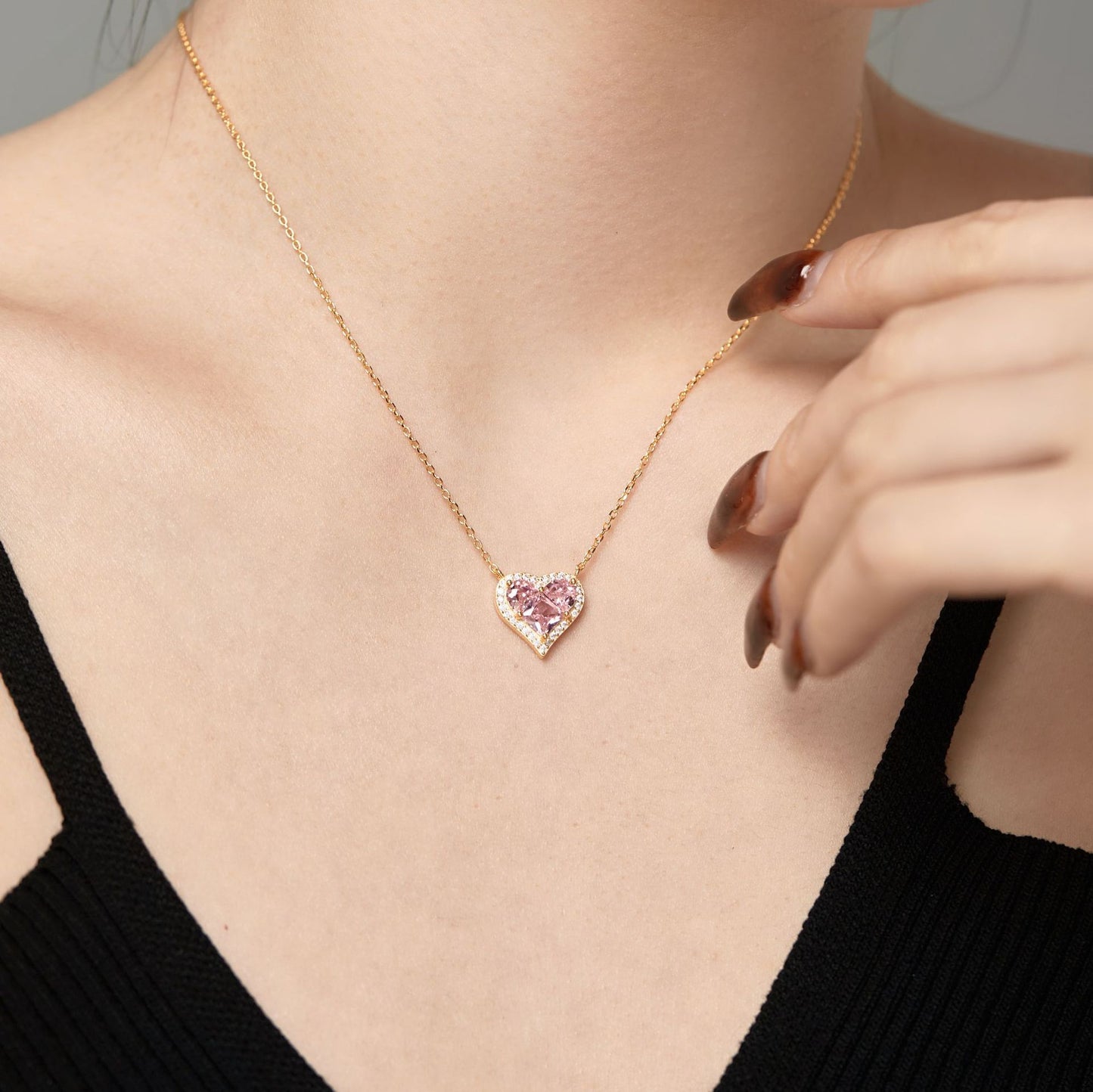 Sterling silver heart necklace