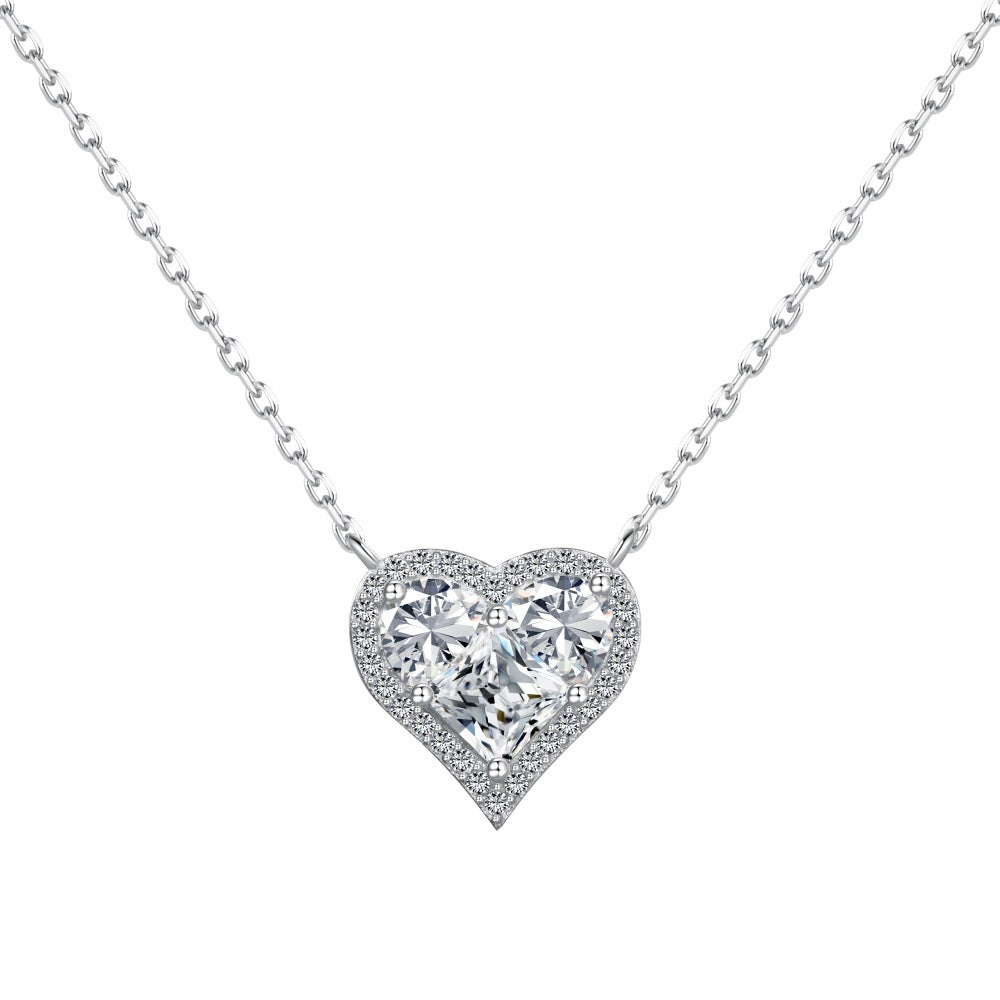 Sterling silver heart necklace