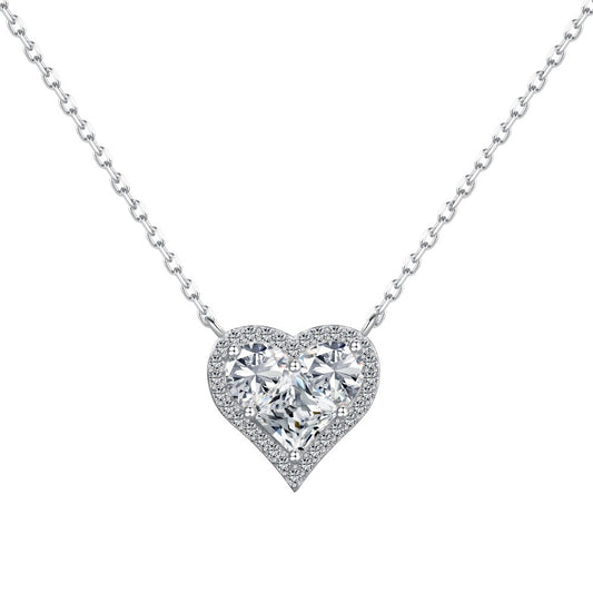 Sterling silver heart necklace