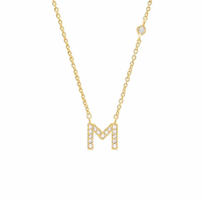 Sterling Silver Letter Pendant Necklace