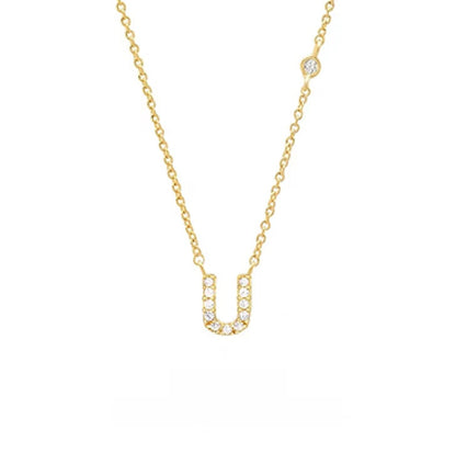 Sterling Silver Letter Pendant Necklace