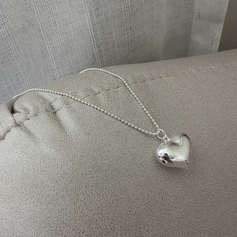 Sterling Silver Love Hollow Pendant Necklace