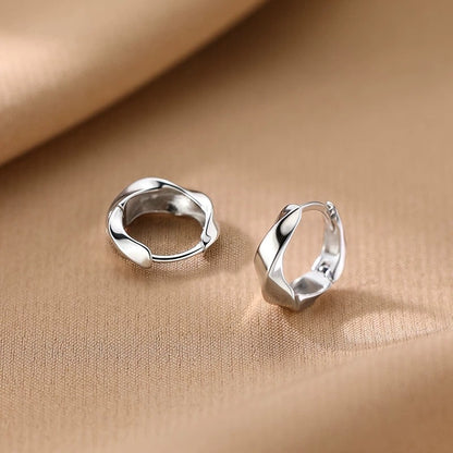 Sterling Silver Mobius Earrings