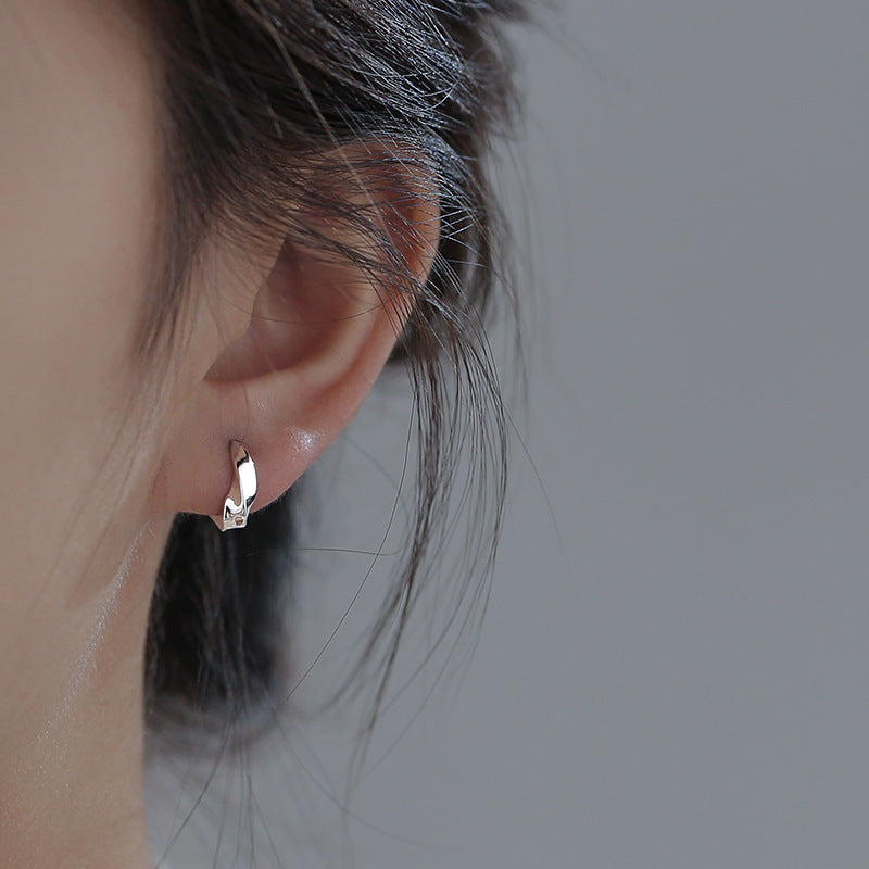 Sterling Silver Mobius Earrings