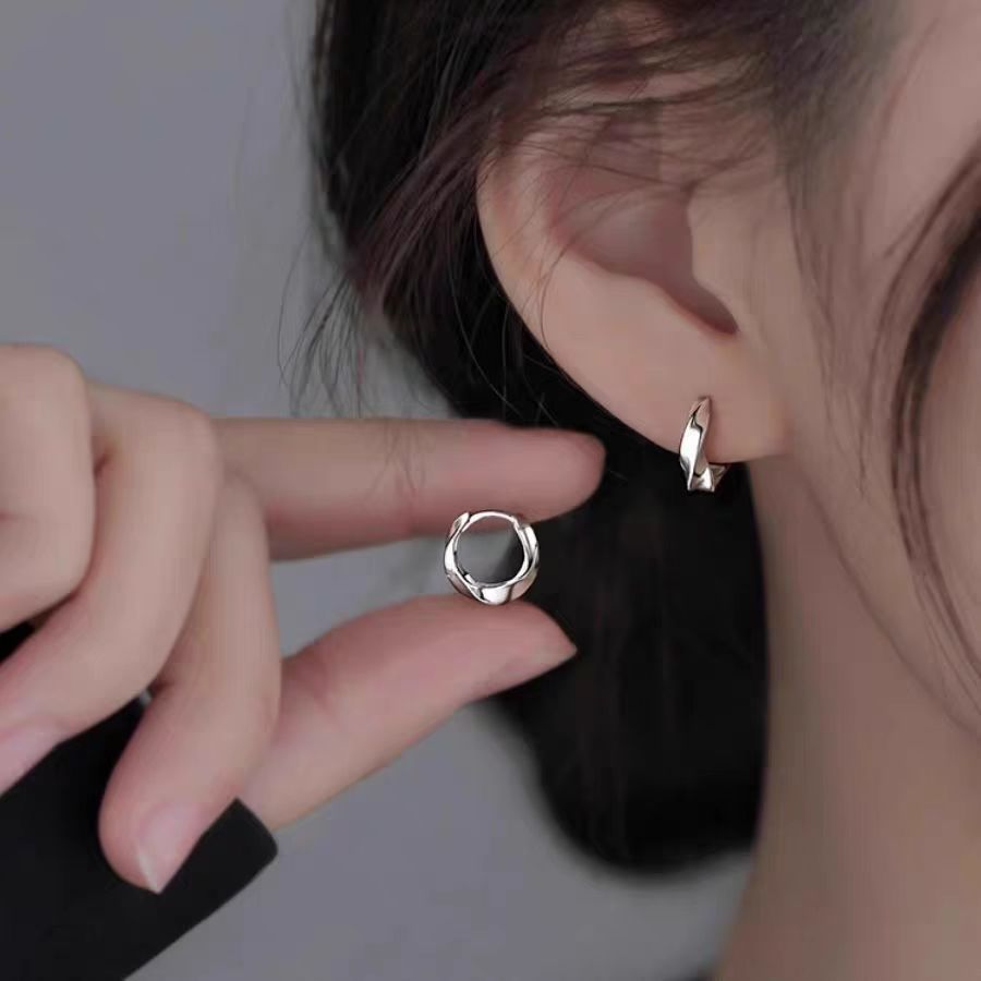 Sterling Silver Mobius Earrings